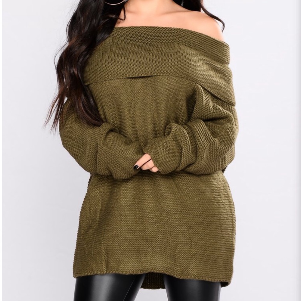 Oversized Sweater Olive color